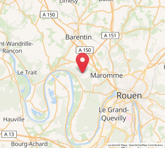 Map of Hénouville, Normandy