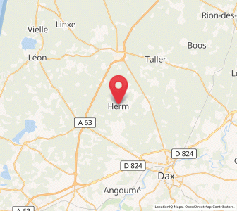 Map of Herm, Nouvelle-Aquitaine