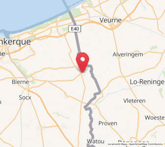 Map of Hondschoote, Hauts-de-France