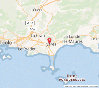 Map of Hyères, Provence-Alpes-Côte d'Azur