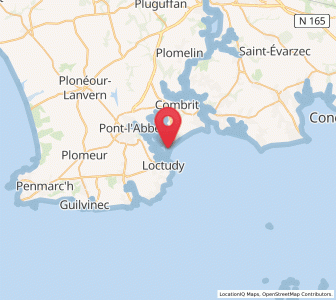 Map of Île-Tudy, Brittany