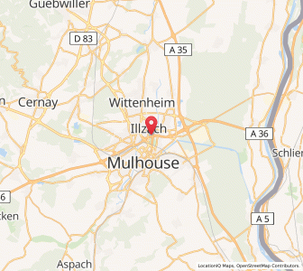 Map of Illzach, Grand Est