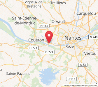 Map of Indre, Pays de la Loire