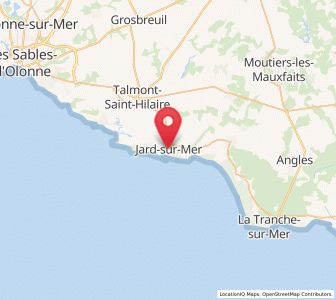 Map of Jard-sur-Mer, Pays de la Loire