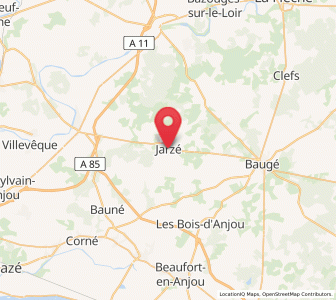 Map of Jarzé, Pays de la Loire