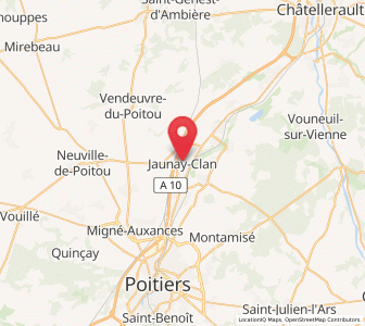 Map of Jaunay-Clan, Nouvelle-Aquitaine
