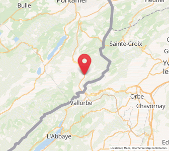 Map of Jougne, Bourgogne-Franche-Comté