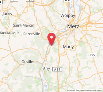 Map of Jouy-aux-Arches, Grand Est