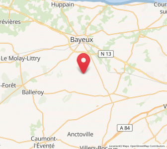 Map of Juaye-Mondaye, Normandy