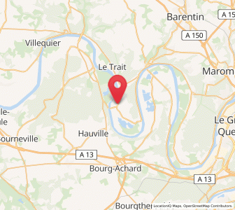 Map of Jumièges, Normandy