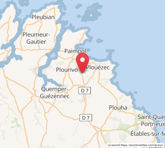 Map of Kerfot, Brittany