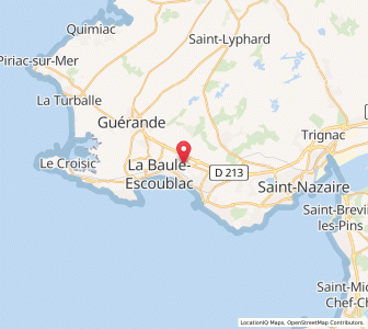 Map of La Baule-Escoublac, Pays de la Loire