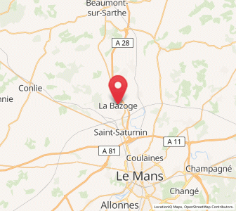 Map of La Bazoge, Pays de la Loire