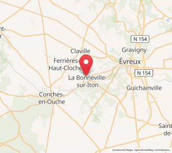 Map of La Bonneville-sur-Iton, Normandy