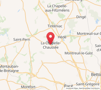 Map of La Chapelle-Chaussée, Brittany