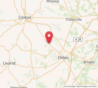 Map of La Chapelle-Yvon, Normandy