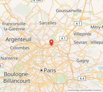 Map of La Courneuve, Île-de-France