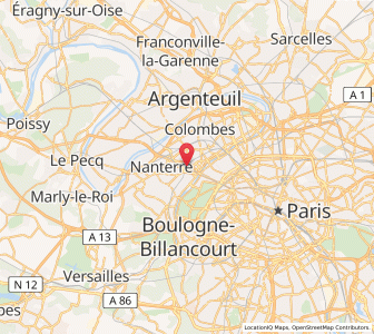 Map of La Defense, Île-de-France