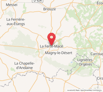 Map of La Ferté-Macé, Normandy
