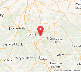 Map of La Ferté-Saint-Aubin, Centre