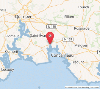 Map of La Forêt-Fouesnant, Brittany