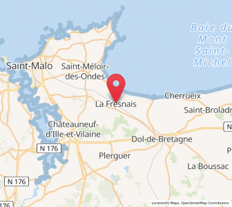 Map of La Fresnais, Brittany