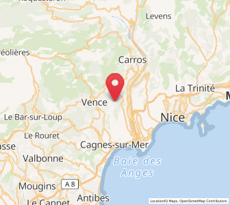 Map of La Gaude, Provence-Alpes-Côte d'Azur