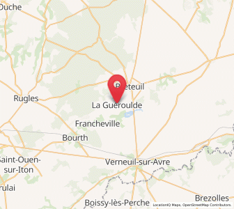 Map of La Guéroulde, Normandy