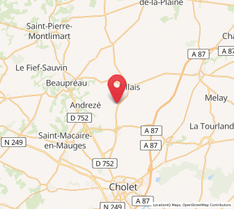Map of La Jubaudière, Pays de la Loire