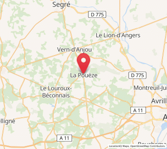 Map of La Pouëze, Pays de la Loire