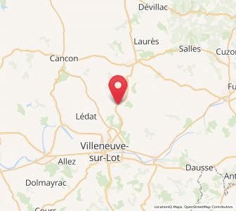 Map of La Sauvetat-sur-Lède, Nouvelle-Aquitaine