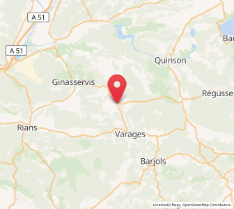 Map of La Verdière, Provence-Alpes-Côte d'Azur