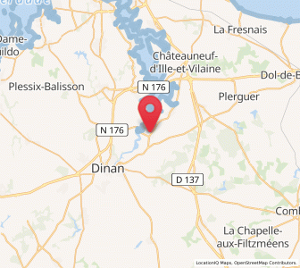 Map of La Vicomté-sur-Rance, Brittany