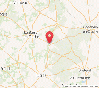 Map of La Vieille-Lyre, Normandy