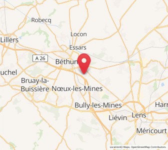 Map of Labourse, Hauts-de-France