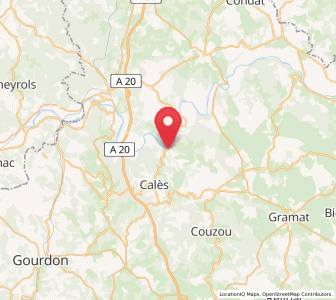 Map of Lacave, Occitanie