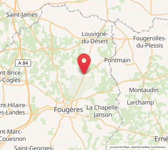 Map of Landéan, Brittany