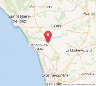 Map of Landevieille, Pays de la Loire