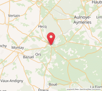 Map of Landrecies, Hauts-de-France