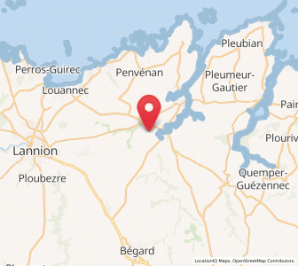 Map of Langoat, Brittany