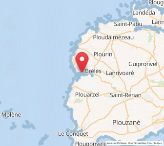 Map of Lanildut, Brittany