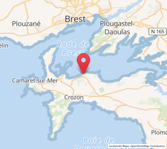 Map of Lanvéoc, Brittany