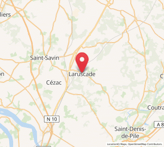 Map of Laruscade, Nouvelle-Aquitaine
