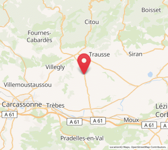 Map of Laure-Minervois, Occitanie