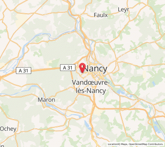 Map of Laxou, Grand Est