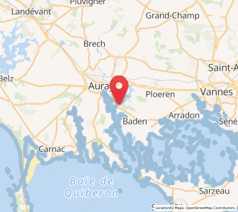 Map of Le Bono, Brittany