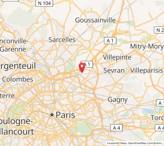 Map of Le Bourget, Île-de-France