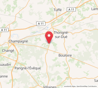 Map of Le Breil-sur-Mérize, Pays de la Loire