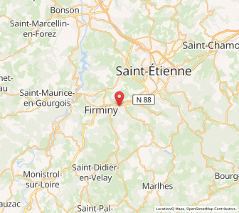 Map of Le Chambon-Feugerolles, Auvergne-Rhône-Alpes