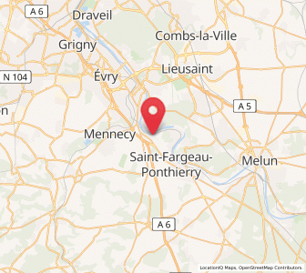 Map of Le Coudray-Montceaux, Île-de-France